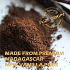 ORGFUN Vanilla Bean Powder 3.53 Oz, Native Ground Madagascar Vanilla Powder Pure Natural No Fillers or Additives Great for Baking, Desserts, Coffee Vegan Gluten Free 100G