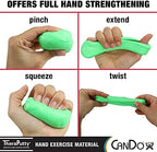 CanDo Theraputty Plus Hand Exercise Putty for Rehabilitation, Exercises, Hand Therapy, Stress Relief - 1 lb, Green, Medium Resistance