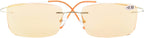 CessBlu Rimless UV Blue Light Filter Glasses Titanium Computer Eyeglasses Men Reading