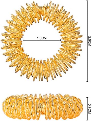 30 Pieces Acupressure Rings Spiky Sensory Rings for Fingers Stress Relief Fidget Sensory Massager for Teens Adults