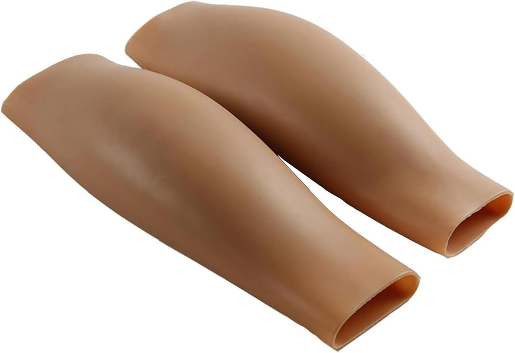 1 Pair Silicone Calf Pads Leg Arm Enhancer Calf Corrector Scar Birthmark for Thin Skinny Crooked Legs,M