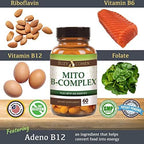Script Essentials Suzy Cohen, Mito B Complex Dietary Supplement, 5-MTHF, Adeno B12, Methylation Support, Supports Healthy Nervous System, Boost Energy, Vitamin B, 60 Servings