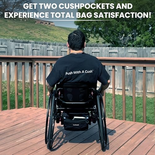 Wheelchair Bag – Large Wheelchair Storage Bag with Magnetic Pocket & Zippered Storage – Premium Oxford Fabric Accessory for Front or Back Hanging – Fits Manual & Electric Chairs (Blue)