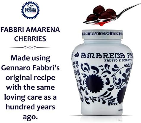 Fabbri Amarena Wild Cherries in Syrup, Gluten Free, Non- GMO, Vegan, 21 Ounce