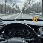 Tiiyee Solar Powered Lucky Cat, Miniature 2 Inch Cute Lucky Cat Waving Arm Fortune Cat Statue Decorations Beckoning Welcoming Car Dashboard Decor for Wealth and Home Business Openings Gold (Golden)