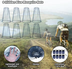 Wholelovein 8 Pack Mosquito Covers Wearable Head Net Face Mesh Protecting Net Mosquito Fly Insects Bugs