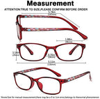 EYEURL Reading Glasses Women Blue Light Blocking - Set of 2 Pattern Design Value Computer Readers (Purple/Red, 1.5)