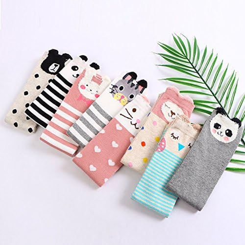 EIAY Shop Kids Cotton Socks Knee High Stockings Cute Cartoon Animals for 3-8 Year Olds
