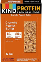 KIND Protein Bars, Crunchy Peanut Butter, Gluten Free, Healthy Snacks, 12g Protein, 12 Count