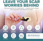 EpiDerm Silicone Gel Scar Small Strips - Premium Fabric-Lined Silicone Scar Sheets for Small Scars - Non-Medicated, Washable & Reusable Scar Tape - Gentle on All Skin Types - 3-Pack, Camo Green