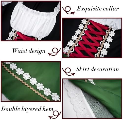 Women Oktoberfest Costume,Bavarian Dirndl Dress Women,Beer Maid Outfit