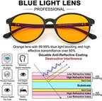 LIKSMU Blue Light Blocking Glasses Computer Gaming TV Phone Sleeping Glasses Women Men Professional Filter Anti Eyestrain