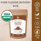 SPICY ORGANIC Pure Organic Allspice Ground 8 oz. - Certified USDA Organic - Allspice Seasoning for Baking, Marinades, Pickling, Stews, Sauces, and Beverages