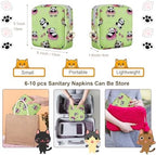 Likesing Tampon Holder for Purse, Canvas Period Bag Sanitary Napkin Storage Bag for Girls Womens, Portable Feminine Emergency Pad Period Pouch(Swimming Panda)