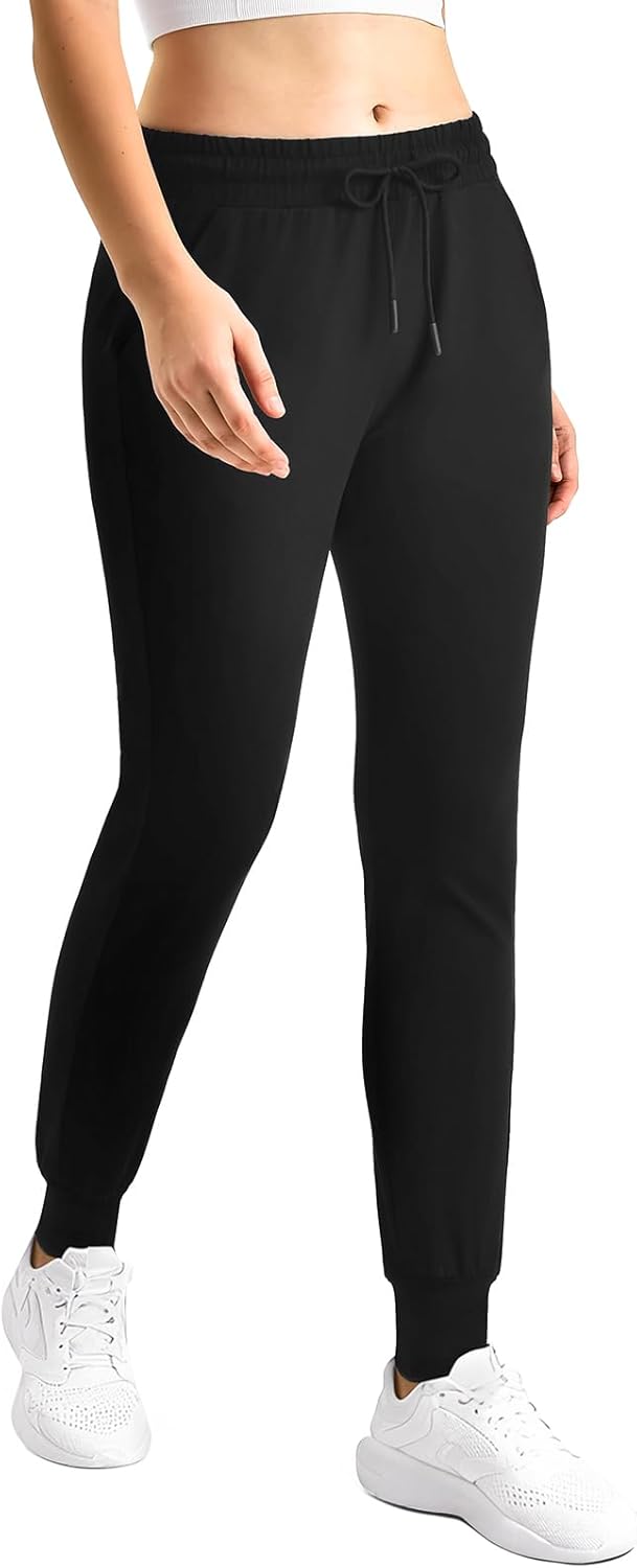 CADITEX Womens Joggers with Pockets,Stretch Active Drawstring Sweatpants Women for Travel Workout Running