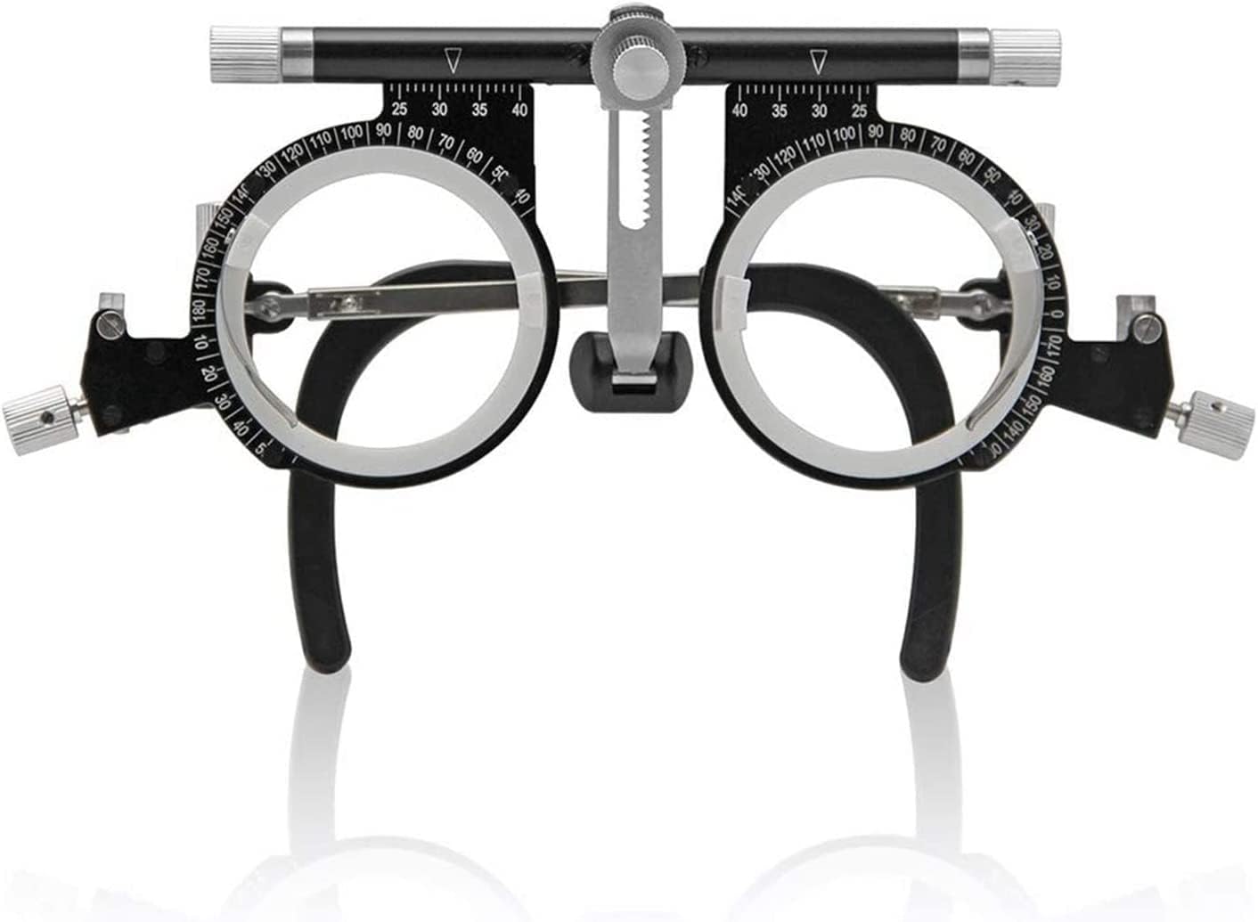 Optical Optic Trial Lens Frame Optical Optometry Trial Lens Frame PD 50-80mm, Eye Test Glasses Frame Adjustable Temple Length and Nose Rest，Optometry Optician Use