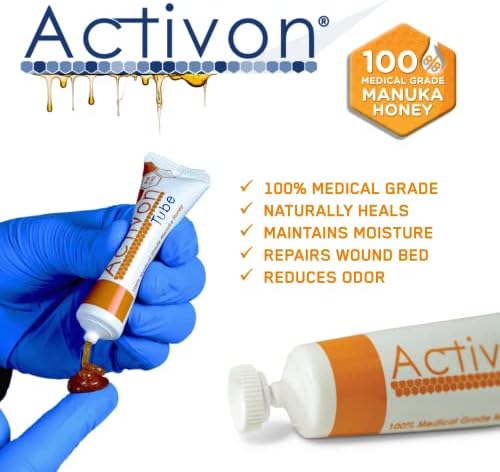 Activon Medical Grade 100% Manuka Honey Gel Tube Natural Healing of Wounds 20g Pack of 1