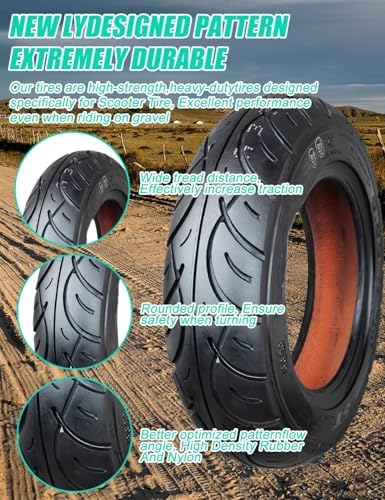 3.00-8 Tubeless Tire for Scooter, 3.00 8 Offroad Tires for Dirt Bike Front or Rear, 3.00x8 Wheelchair Tires Fits on 8 Inch 3.00-8 Pneumatic Tire, 8 P.R. 45J 300 KPA
