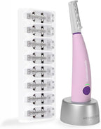 Michael Todd Beauty Sonicsmooth Dermaplane Razor for Women Face + Eyebrow trimmer Dermaplaning System - Peach Fuzz Remover - 8 Weeks of Dermaplaning Blades
