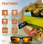 proSPORT Blue Light Blocking Bifocal Sunglasses, HD Amber Gradient Lens, Anti-Reflective, UV Protection Men & Women