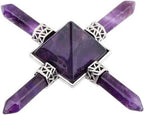 Amethyst Crystals Pyramid Energy Generator Healing Crystal Palm Stone Natural Reiki Chakra Balancing Meditation Gift
