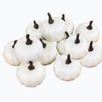 Artificial Lifelike Pumpkin 12PCS Small Fake Foam Pumpkin Artificial Vegetables for Fall Harvest Decor, Home Garden, Thanksgiving, Halloween Decoration(White)
