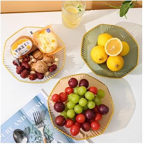 Fruit Bowls 3 PCS Fruit Plate Light Luxury Style Plate Modern Living Room Household Coffee Table Fruit Plate Snack Snack Plate fruit basket (Color : 06)