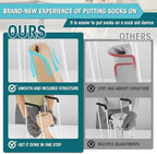 Zipcase Stocking Donner, Sock Aid Tool to Put on Compression Socks for Medium Calves Less Than 18" in Circumference (Compatible for JOBST,SB SOX,CHARMKING,FITRELL,Bluemaple,COOLOVER) White