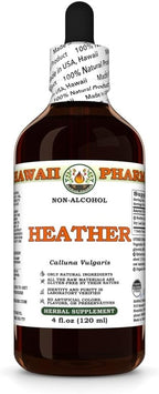 Heather (Calluna Vulgaris) Dry Leaf and Flower Glycerite, Made in Hawaii, Raw Materials, All Natural, Vegan, Lab Tested Alcohol-Free Liquid Extract - 4 fl.oz