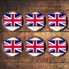 Union Jack Edible Cupcake Toppers, UK Flag Edible Cake Decorations, Flags Of The World Cake Decor, Eurovision Party Decor, London Theme Patriotic Decorations 50 x 3cm / 1.18 Inch Wafer Card Toppers