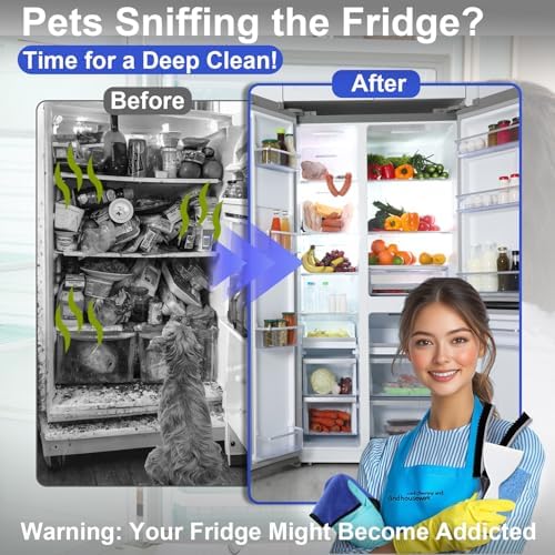 XANGNIER 6PCS Refrigerator Cleaning Brush Set – Complete Deep Clean Kit for Fridge Maintenance, Including Drain Holes, Door Seals, Shelves & Tight Spaces – Flexible, Durable Household Cleaning Tools