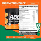 All Black Everything Pre-Workout Powder | Preworkout Energy Drink Mix | 350mg Caffeine | Beta Alanine & Citrulline | Energy Supplement for Men & Women | Tang Orange | 30 Servings