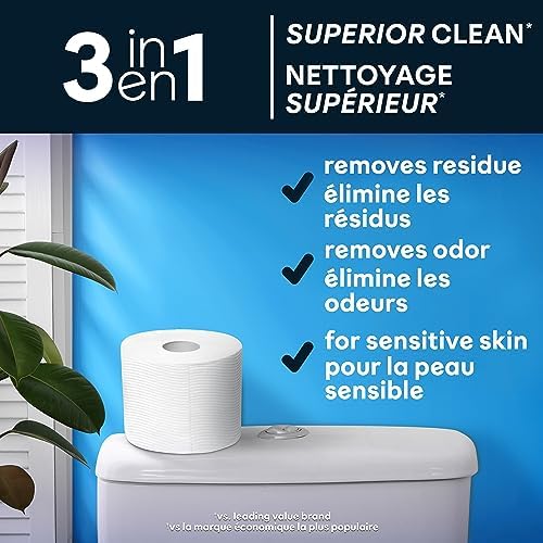 Cottonelle Ultra Clean Mega Bathroom Tissue, White, 312 Sheets Per Roll, Pack Of 24 Rolls
