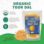 Jiva Organic Toor Dal Kori, Unoily, Madhi 4 Pound Bag - Indian Split Pigeon Peas - Non-GMO, Vegan