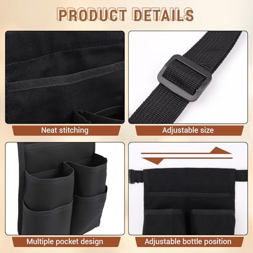 Massage Holster Belt for 2 Bottles, Massage Oil Lotion Bottle Holster