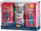 British Heritage Union Jack 3x Mini Tea Tin Gift Pack with 28 Teabags