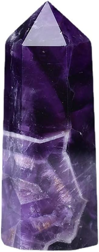 AITELEI Natural Healing Crystals Wands Large, 4.72"-5.11" Crystals Tower Single Point Healing Crystal 6 Faceted Reiki Chakra Stones Crystal Healing Prism for Meditation, Home Decor