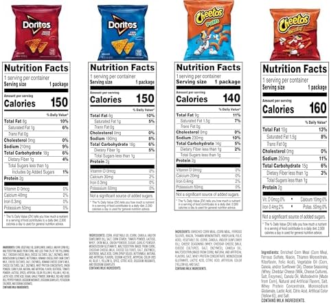 Frito-Lay Doritos & Cheetos Mix Variety Pack, 2.42 Pounds, (Pack of 40)