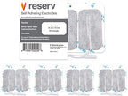 reserv 2" x 4" Rectangle Premium Re-Usable Self Adhesive Electrode Pads for TENS/EMS Unit, Fabric Backed Pads with Premium Gel (Latex Free)(8 Electrodes)