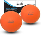 Kieba Massage Lacrosse Balls for Myofascial Release, Trigger Point Therapy, Muscle Knots, and Yoga Therapy. Set of 2 Firm Balls (2 Orange)