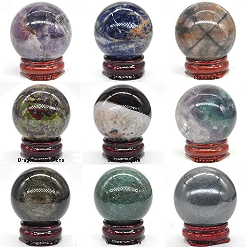 40MM Gemstone Spherical Crystal Home Decoration Natural Gemstone Ball Mineral Polished Gemstone Massage-Iron Pyrite