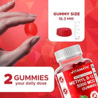 Vitamatic Extra Strength Vitamin B12 5000 mcg (Methyl B12) Gummies - 120 Count - Energy Metabolism Support and Nervous System Health Support, Natural Cherry Flavored (1)
