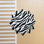 TUIC 40 Sheets Safari Zebra Animal Print Cocktail Napkins, 2-ply Black and white stripe Gingham disposable Paper, Napkins for Restaurant Bar Party(13'')