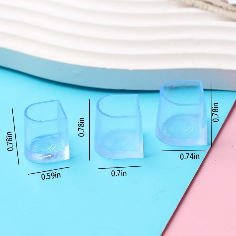 Ximimark 30pcs Silicone High Heel Protectors, Anti-Slip Stiletto Dance Heel Covers, Shoe Care Stoppers for Latin Dancing（L+M Size）