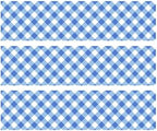 Blue Gingham Edible Cake Cupcake Border Strips Decorations (2.5x10 inch Strips (3))