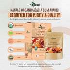 Nagaad USDA Organic Certified Acacia Senegal Gum Arabic – 4 Oz | 100% Pure Natural Gum – Food Grade Organic Acacia Gum for Smoothies, Cooking, Baking, Watercolor, Cosmetics & Emulsifying.