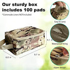 LaSyL Super Absorbent Commode Pads - 100 Count Wholesale Value Pack - for Camping Portable Toilet Bags, Commodes Liners Disposable, Bed Pan, Potty Chair-Leak Proof