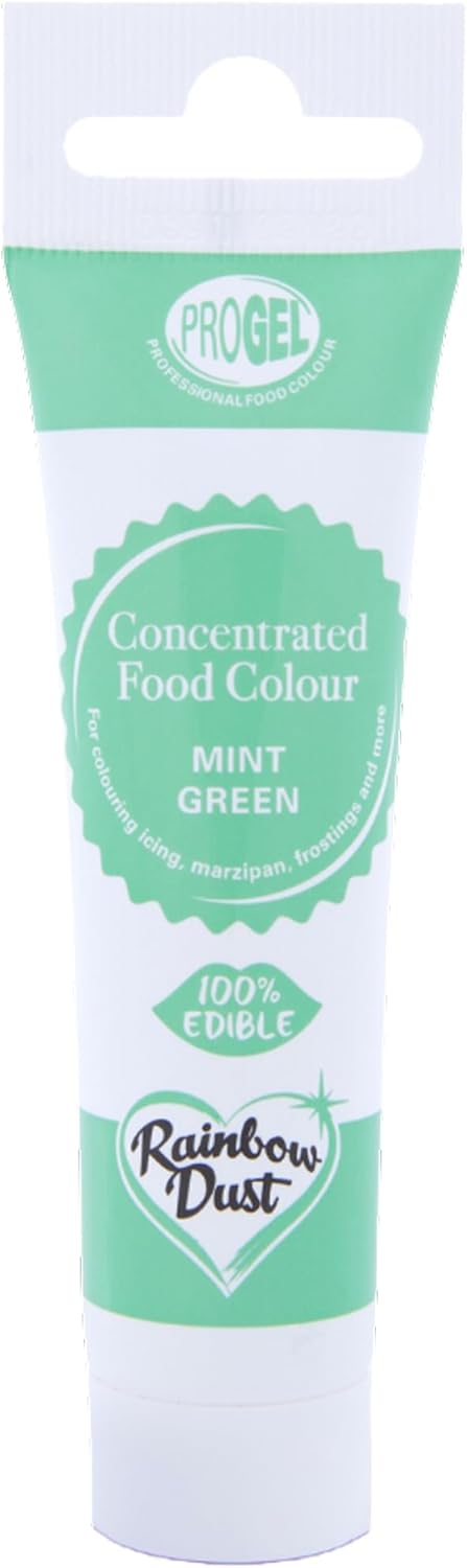 Rainbow Dust ProGel® Concentrated Food Colour, Mint Green Colouring Gel For Baking and Cake Decorating, 25g Tube