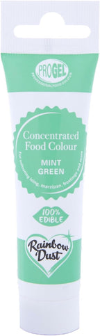 Rainbow Dust ProGel® Concentrated Food Colour, Mint Green Colouring Gel For Baking and Cake Decorating, 25g Tube