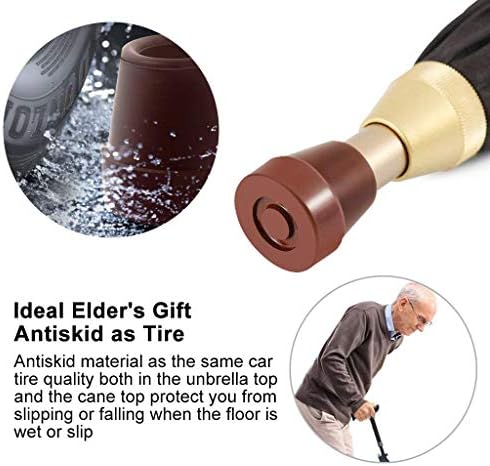 Walking Cane Umbrella 2-in-1 Windproof Walking Sticks Crutch Umbrella,Heavy Duty Frame,Lightweight - Umbrella Cane,Great gift for Birthday,Christmas,Father's Day,Men,Women